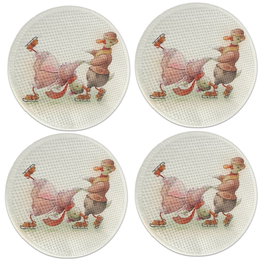 Hermia Pack de 4 Salvamanteles Individuales Multicolor de 37 cm
